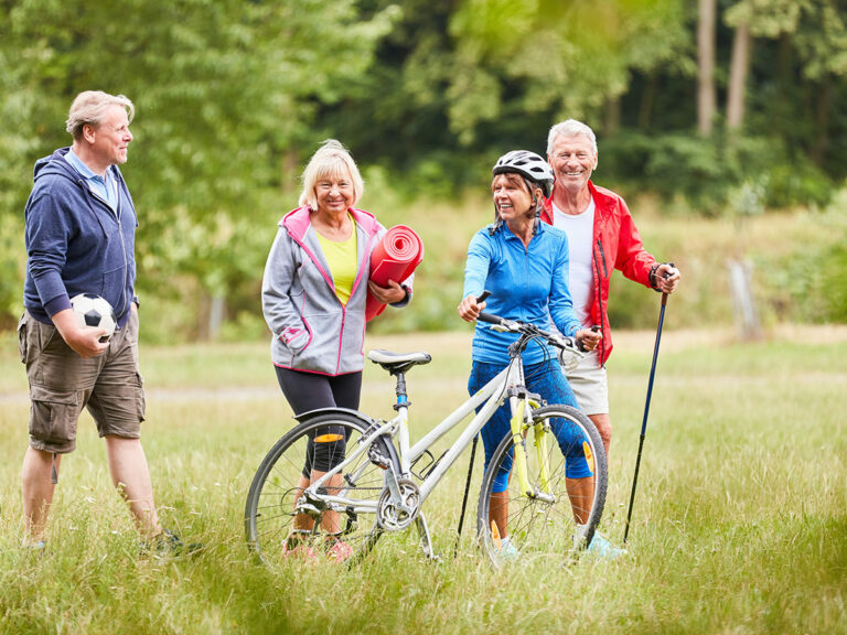 Group of Active Adults doing activities